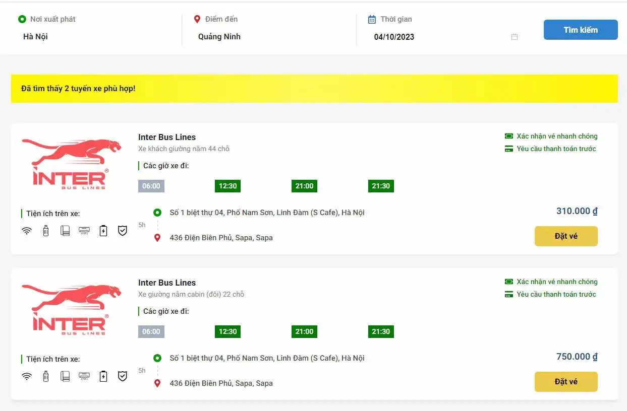 84. GO - Đặt vé xe
