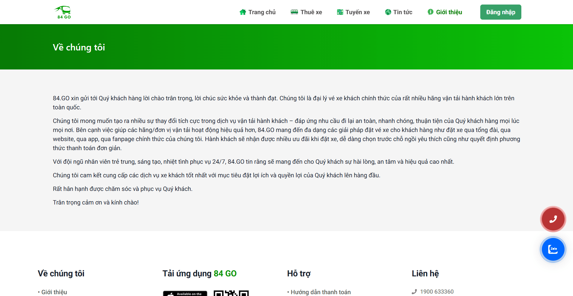 84. GO - Đặt vé xe